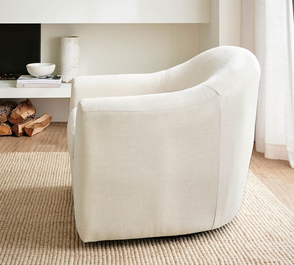 Gideon Upholstered Swivel Armchair Pottery Barn Australia